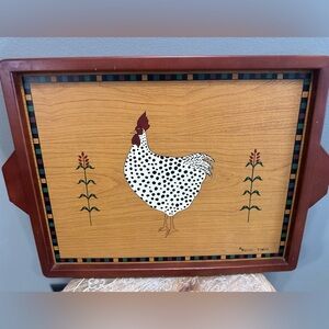 Warren Kimble Rooster Tray